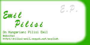 emil pilisi business card